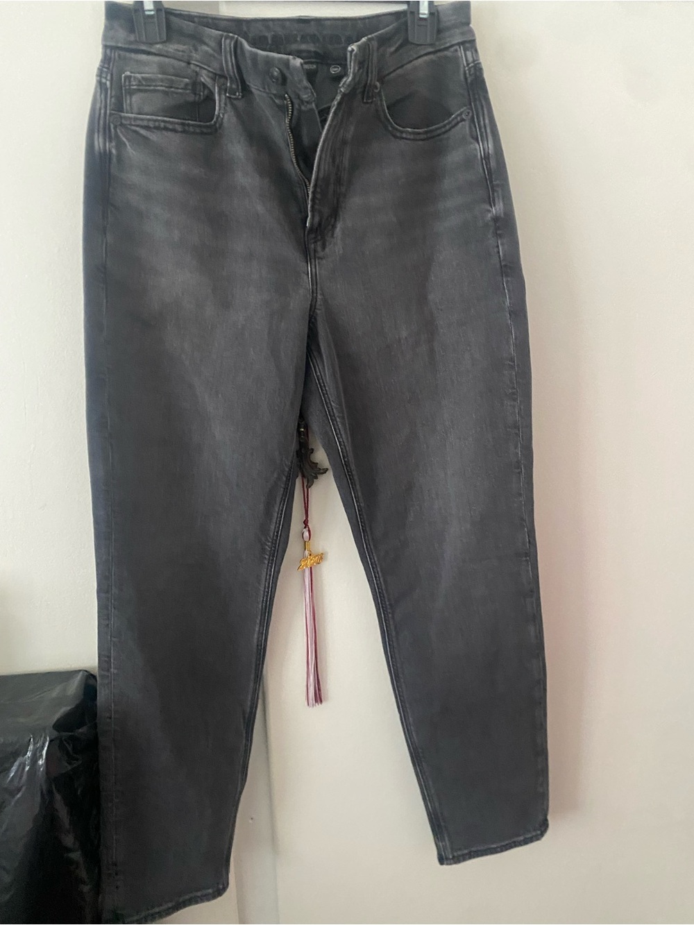 American Eagle Outfitters Gray Washed High-Rise Jeans
